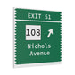 Vintage Merritt Parkway Exit 51 Sign Matte Canvas, Stretched, 1.25"