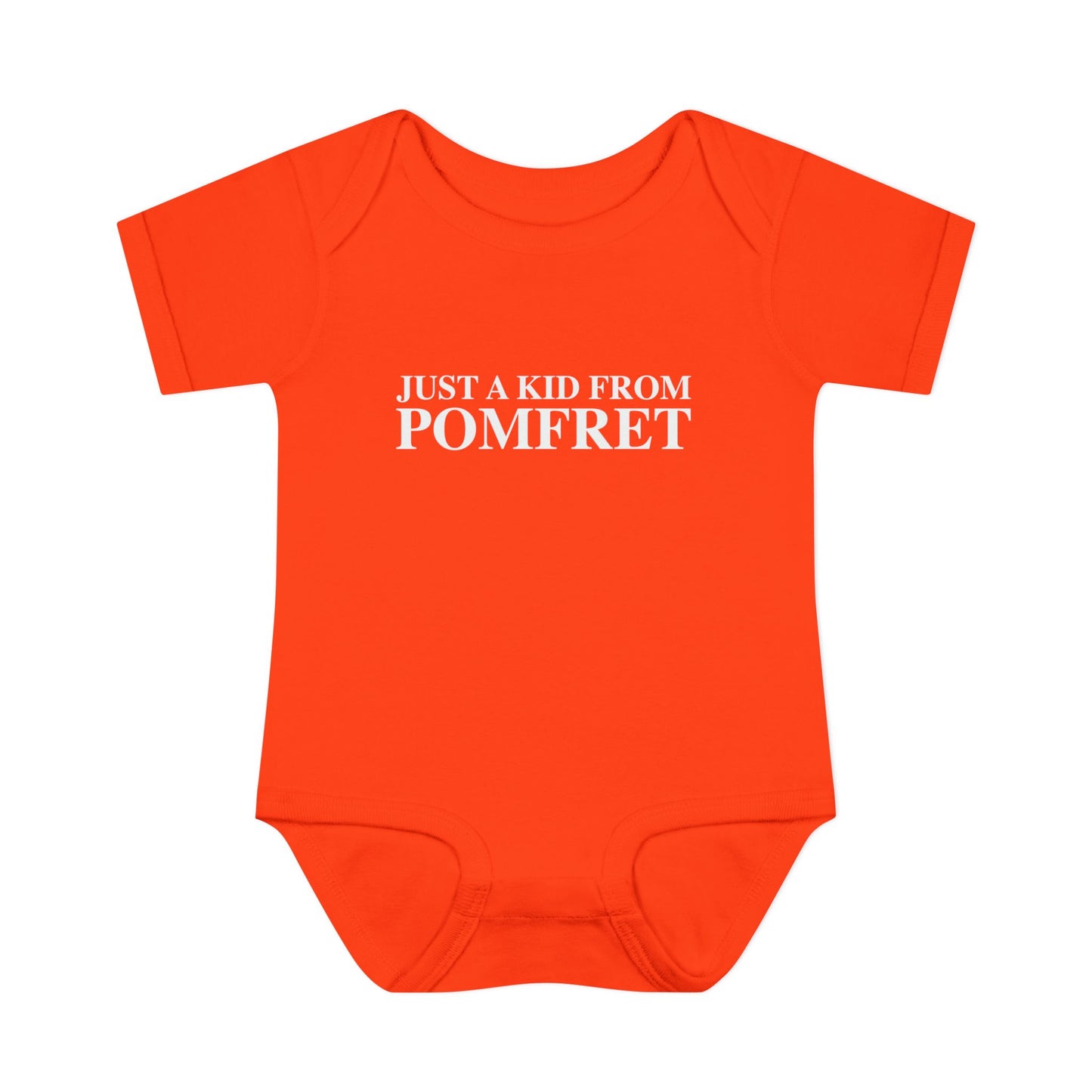 Just a kid from Pomfret Infant Baby Rib Bodysuit