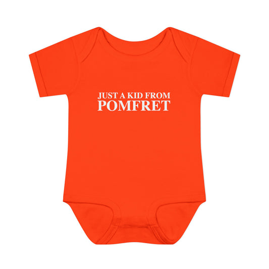Just a kid from Pomfret Infant Baby Rib Bodysuit