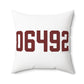 06492 Wallingford Connecticut Zip Code Polyester Square Pillow