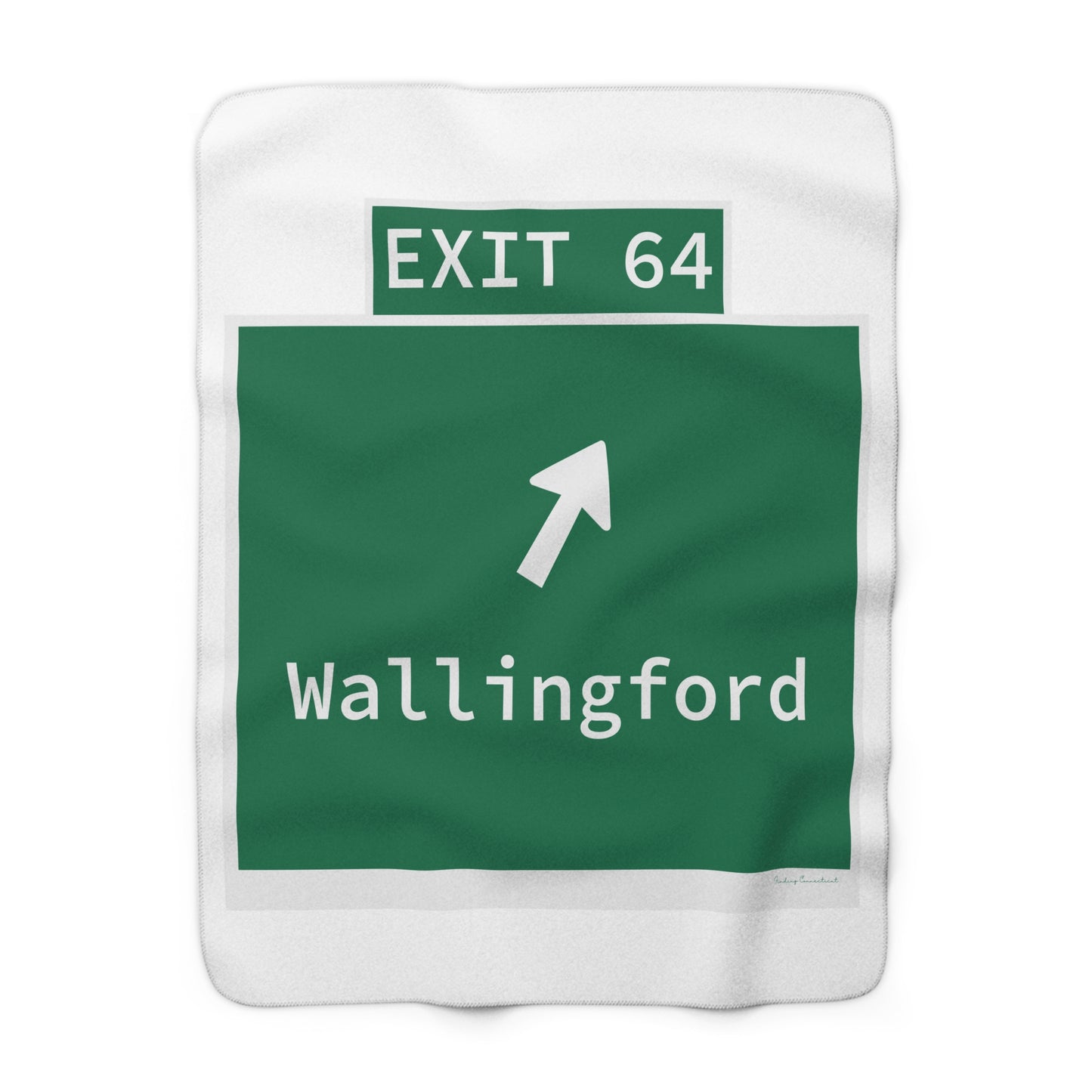 Vintage WCP Exit 64 Sign Sherpa Fleece Blanket