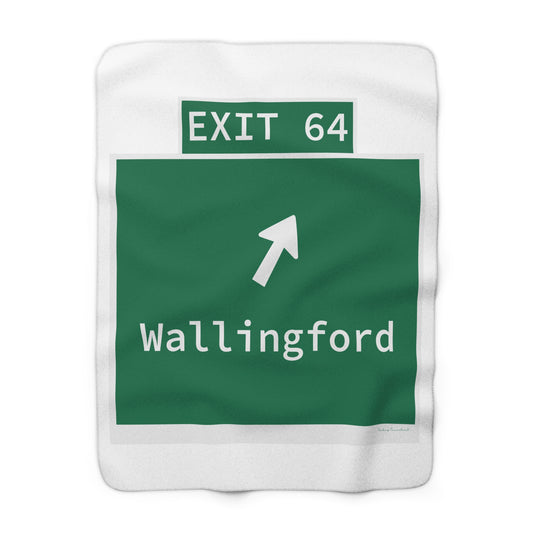 Vintage WCP Exit 64 Sign Sherpa Fleece Blanket