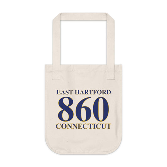 East Hartford 860 Connecticut Organic Canvas Tote Bag