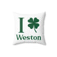 I Clover Weston Spun Polyester Square Pillow