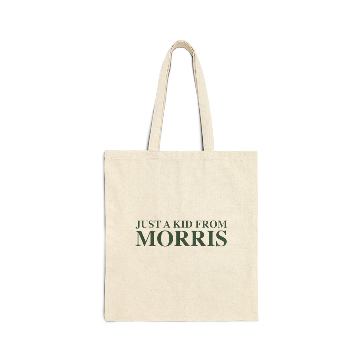 Just a kid from Morris  Cotton Canvas Tote Bag