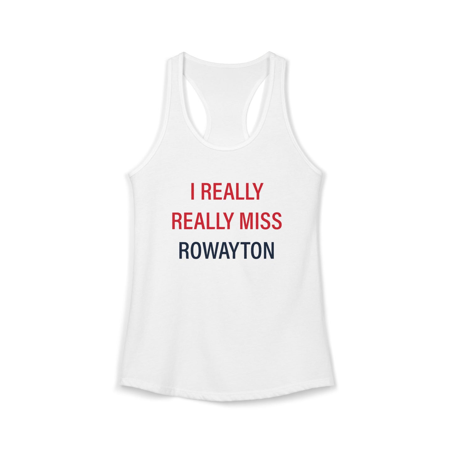 I Really Really Miss Rowayton Women's Ideal Racerback Tank Top
