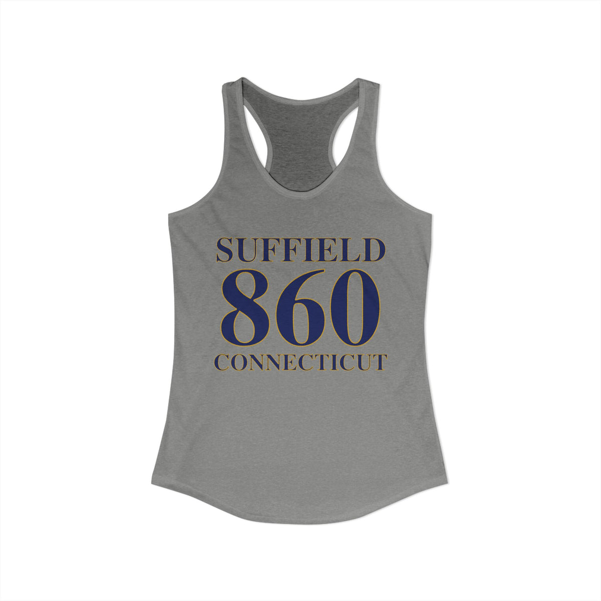 Suffield 860 Connecticut Women's Ideal Racerback Tank Top