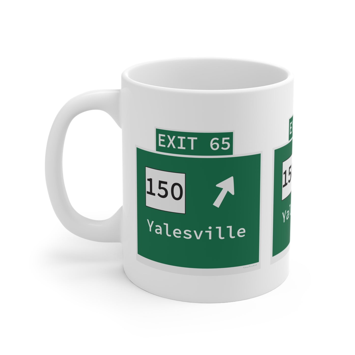 Vintage WCP Exit 65 Sign Mug 11oz