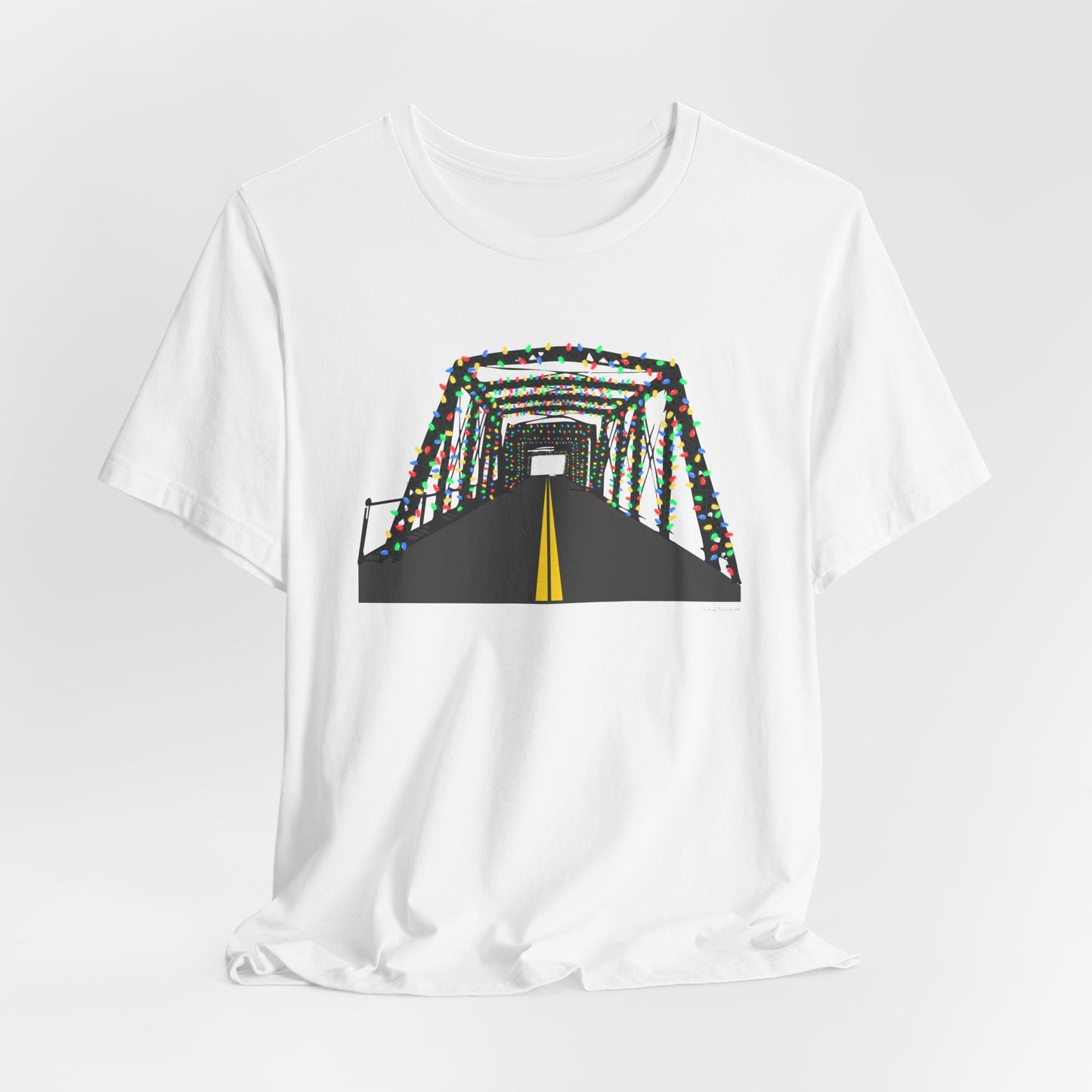 Saugatuck Bridge Lights Unisex Jersey Short Sleeve T-Shirt