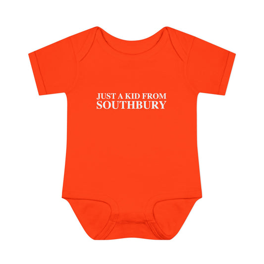 Just a kid from Southbury Infant Baby Rib Bodysuit