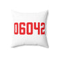 06042 Manchester Connecticut Zip Code  Polyester Square Pillow