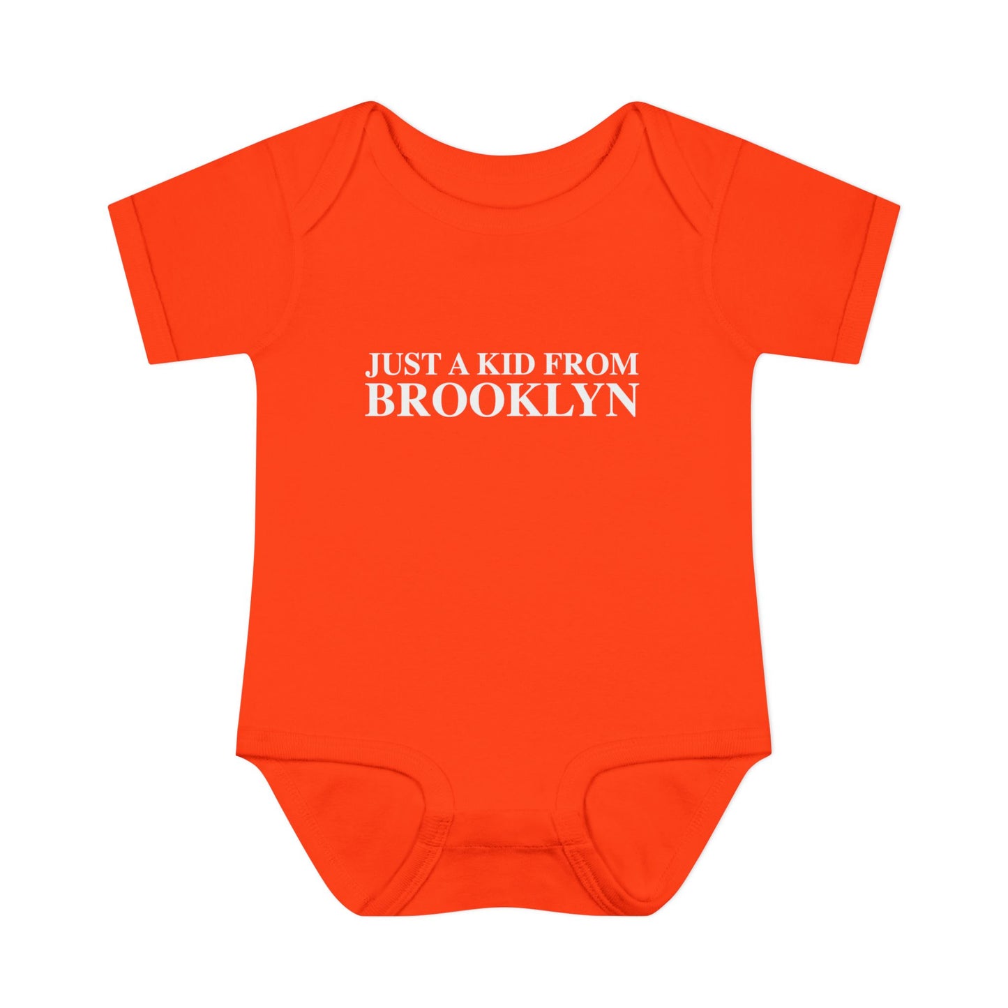 Just a kid from Brooklyn Infant Baby Rib Bodysuit
