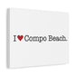 I Heart Compo Beach. Matte Canvas, Stretched, 1.25"