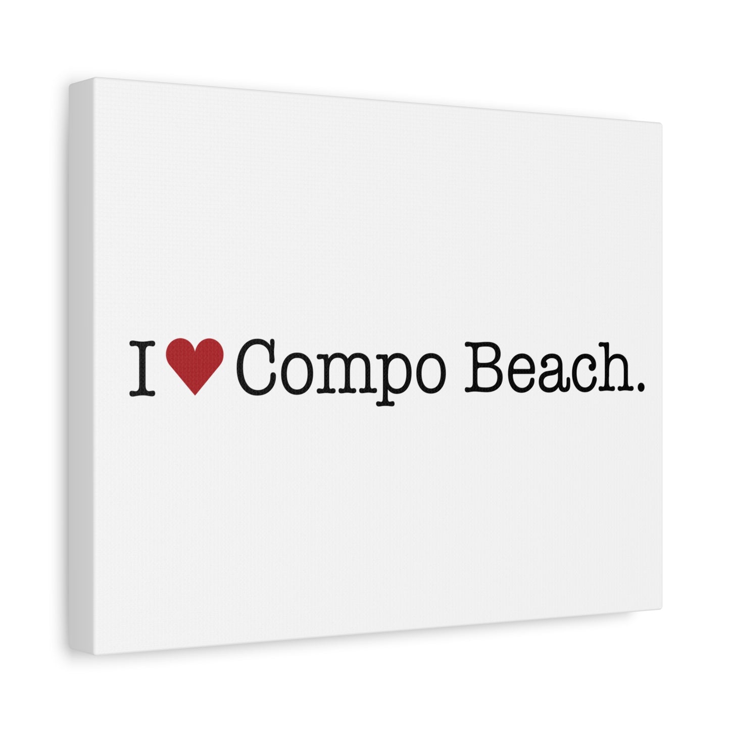 I Heart Compo Beach. Matte Canvas, Stretched, 1.25"