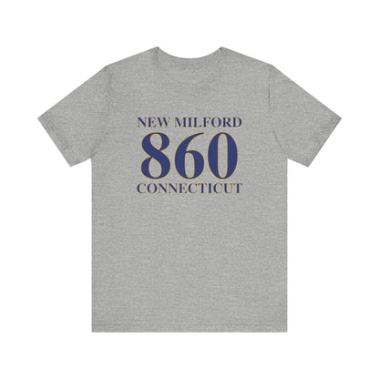 New Milford 860 Connecticut Unisex Jersey Short Sleeve Tee