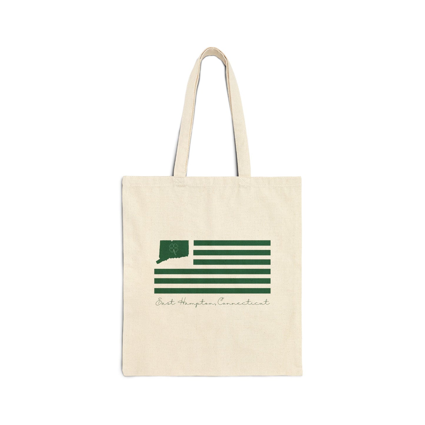 East Hampton Connecticut St. Patrick’s Day Flag Cotton Canvas Tote Bag