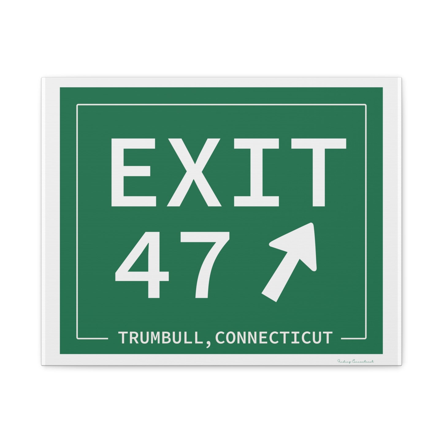 Vintage Exit 47 Merritt Parkway Sign Matte Canvas, Stretched, 1.25"