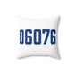06076 Stafford Connecticut Zip Code Spun Polyester Square Pillow