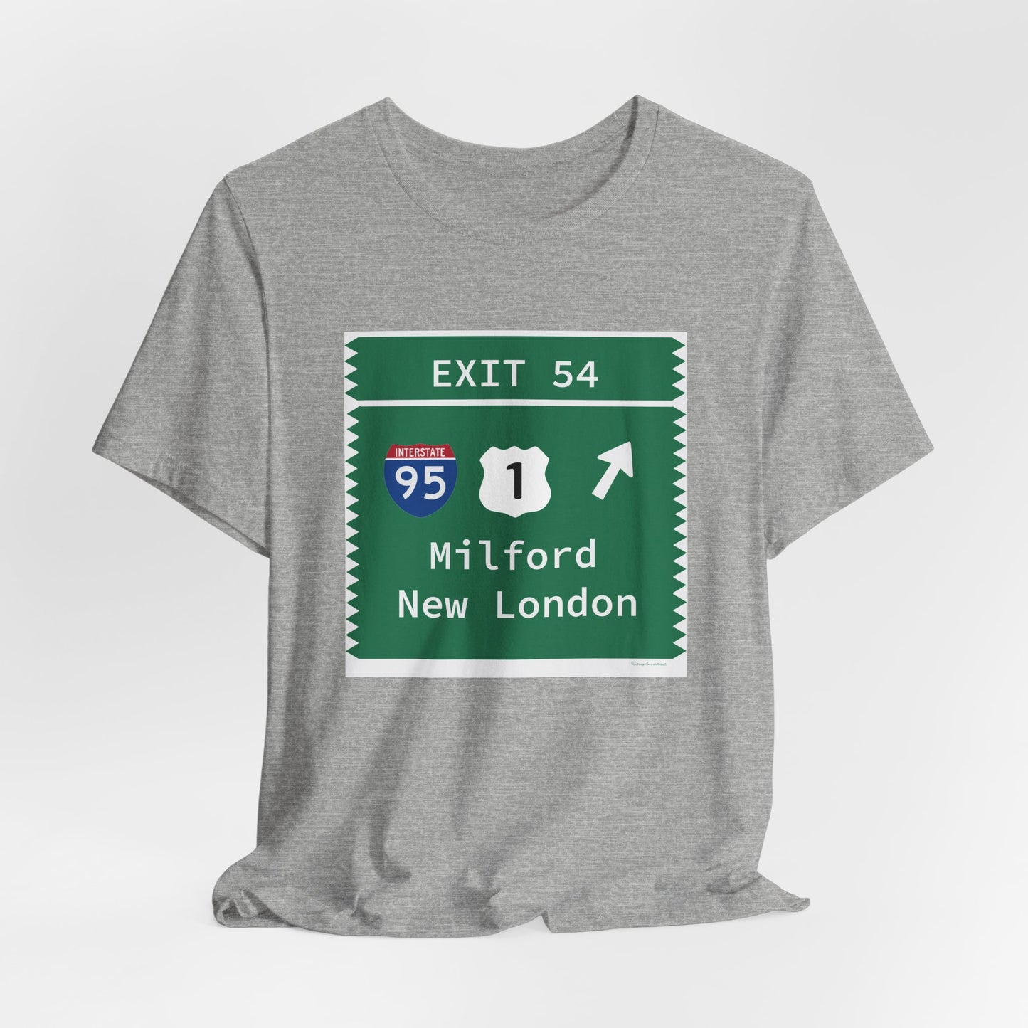Vintage Merritt Parkway Exit 54 Sign Unisex Jersey Short Sleeve T-Shirt