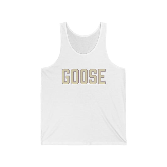 Goose Zip Code - Cream & Purple Unisex Jersey Tank Top