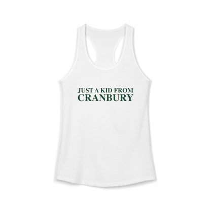 Just a kid from Cranbury Women's Ideal Racerback Tank Top