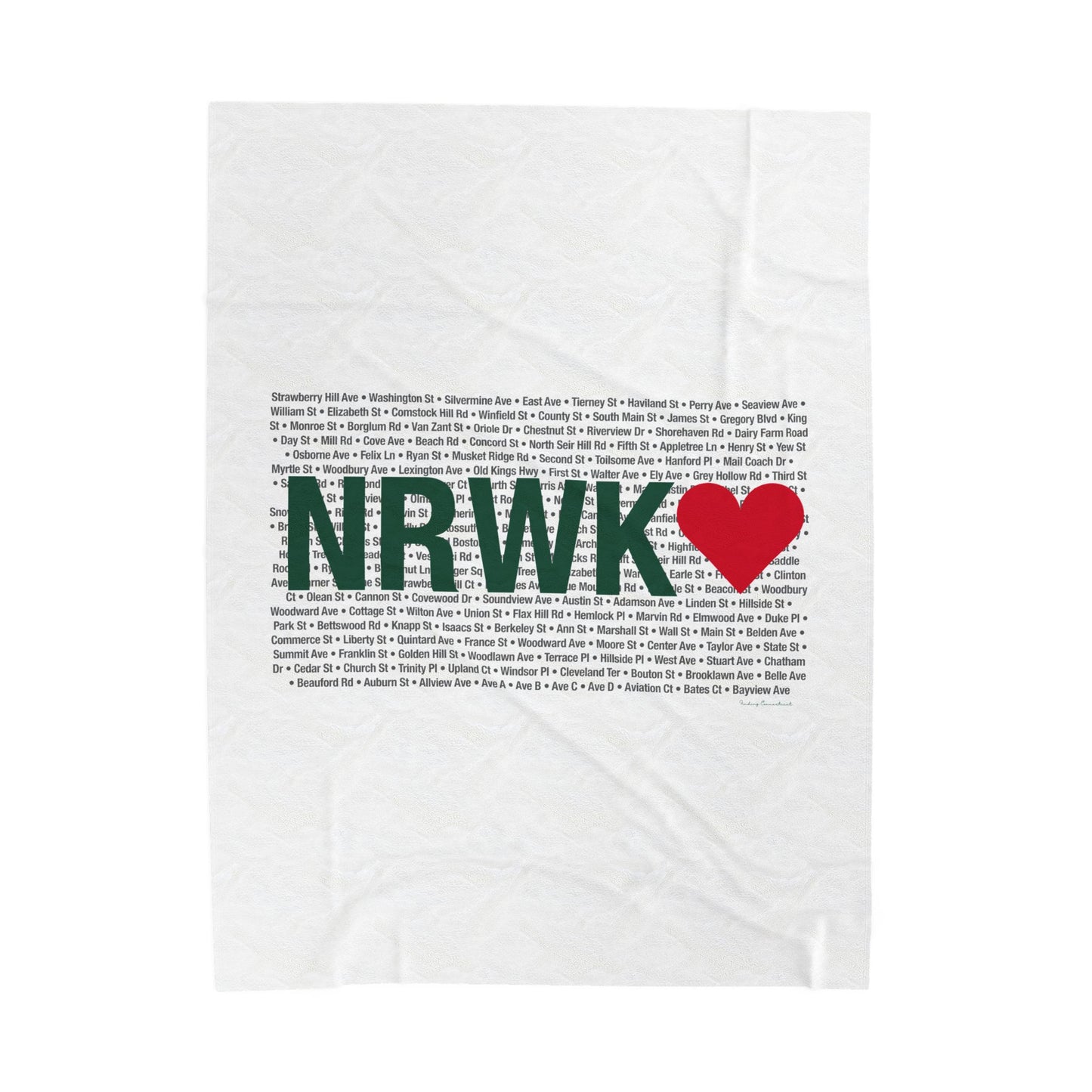Norwalk Love Velveteen Plush Blanket