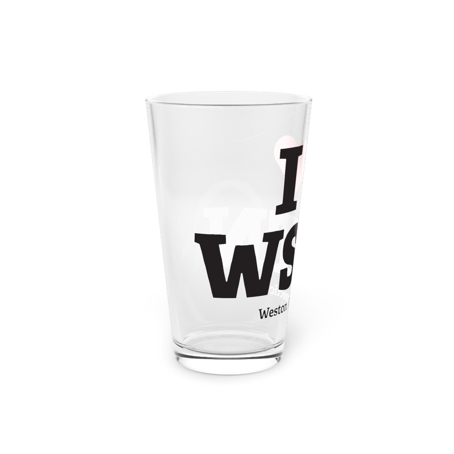 I Heart WSTN Pint Glass, 16oz