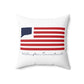 Willington Connecticut Flag Spun Polyester Square Pillow