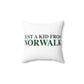 Just a kid from Norwalk Spun Polyester Square Pillow