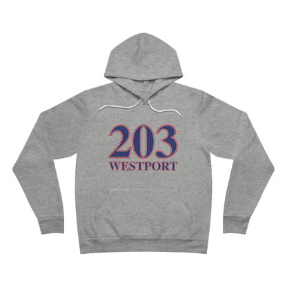 203 Westport Red White & Blue Unisex Sponge Fleece Pullover Hoodie