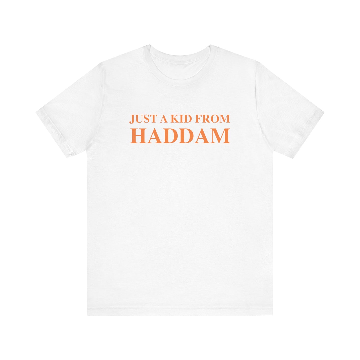 Just a kid from Haddam Unisex Jersey Short Sleeve Tee