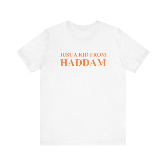 Just a kid from Haddam Unisex Jersey Short Sleeve Tee