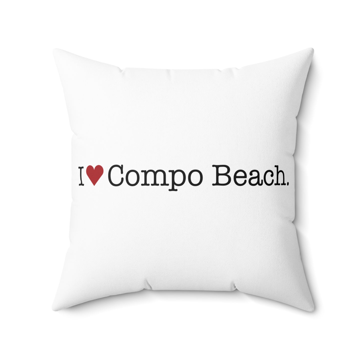 I Heart Compo Beach. Spun Polyester Square Pillow