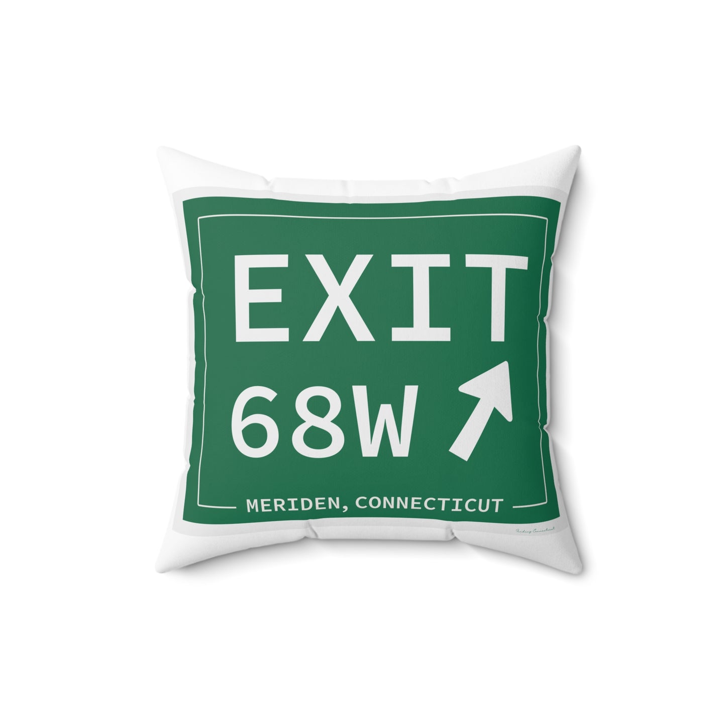 Vintage Exit 68W WCP Sign Spun Polyester Square Pillow