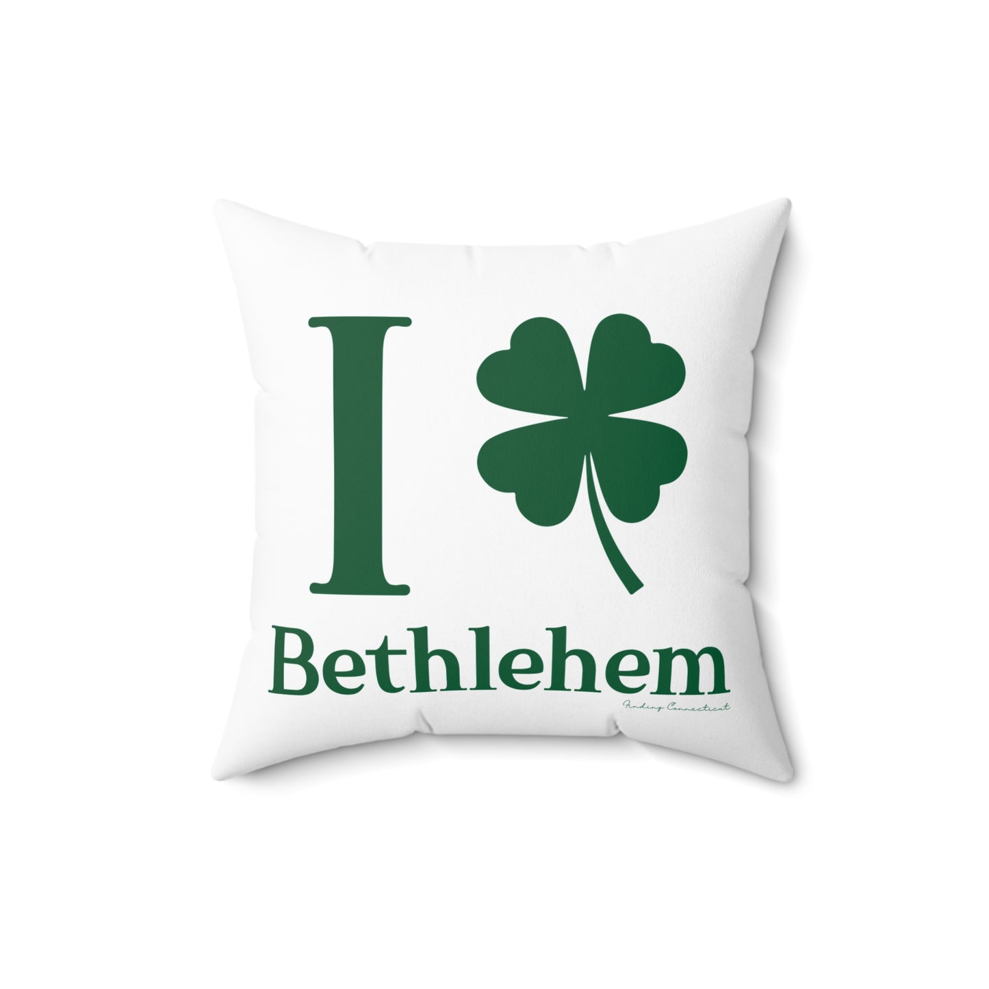 I Clover Bethlehem Spun Polyester Square Pillow