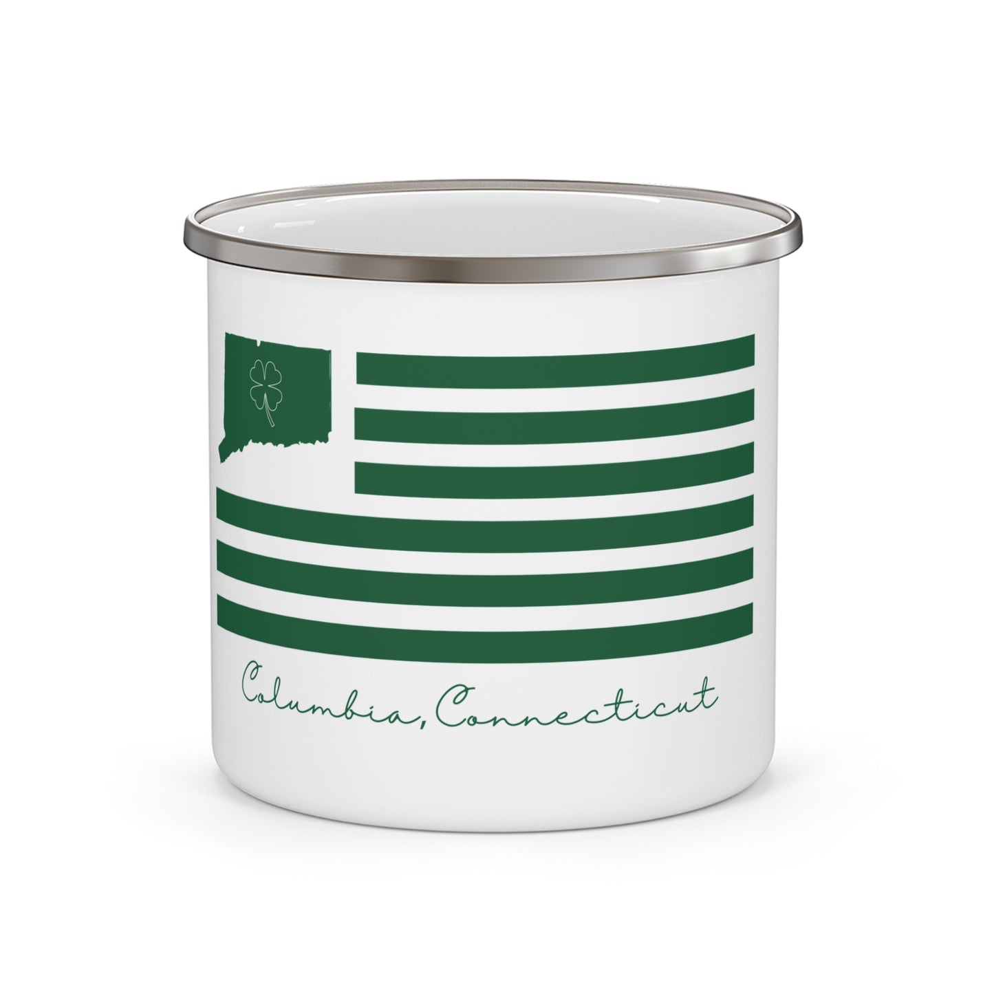 Columbia Connecticut St. Patrick's Day Enamel Camping Mug