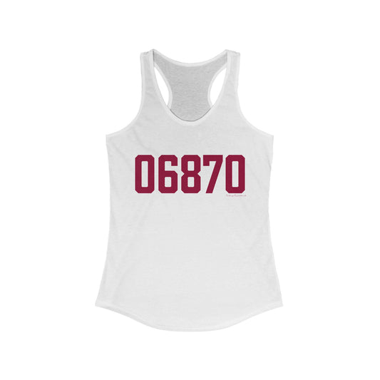 06870 - Greenwich Connecticut Zip Code Women's Ideal Racerback Tank Top