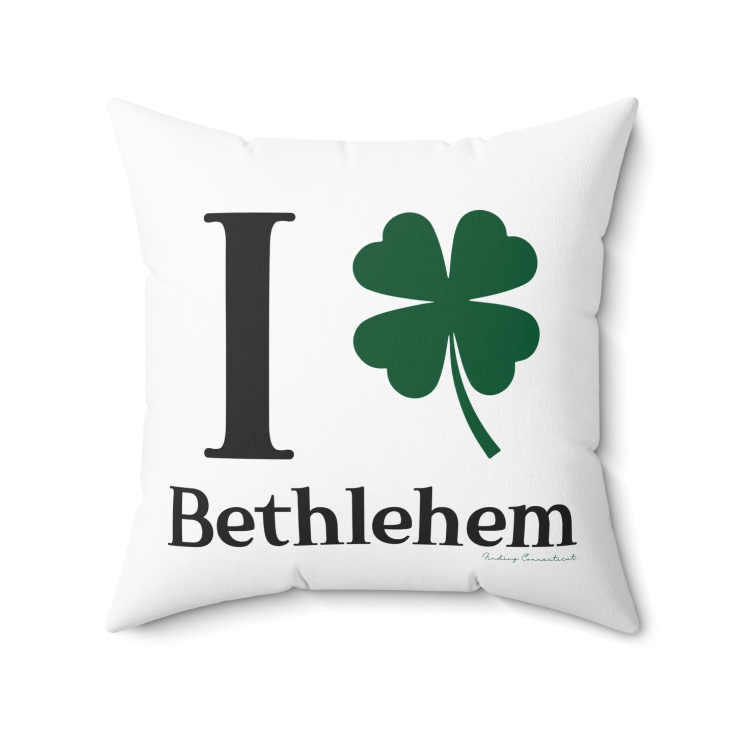 I Clover Bethlehem Spun Polyester Square Pillow