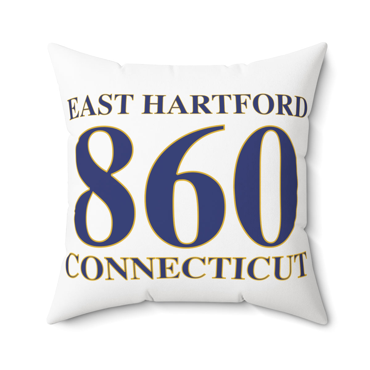 East Hartford 860 Connecticut Polyester Square Pillow