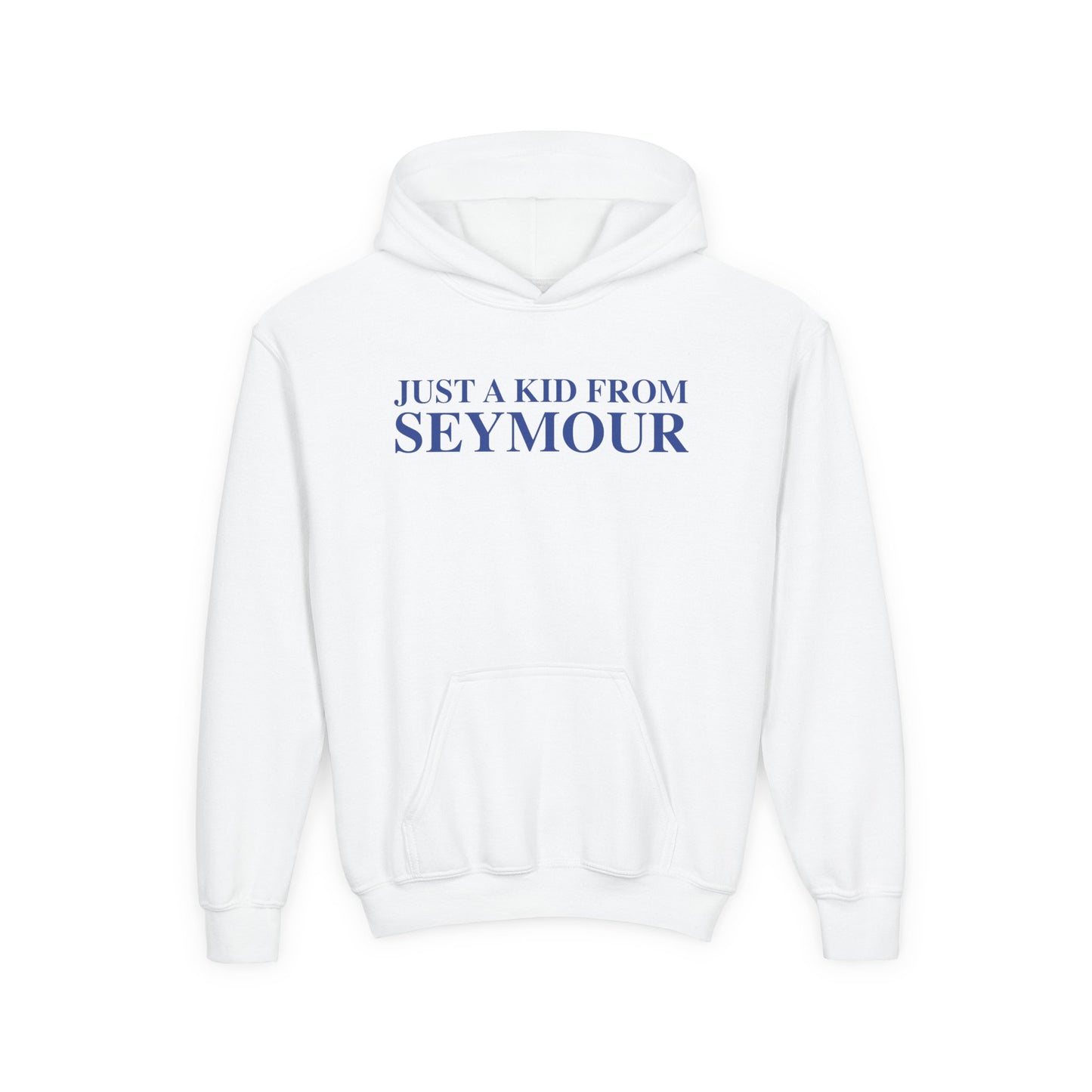 Just a kid from Seymour Youth Heavy Blend Hooded Sweatshirt