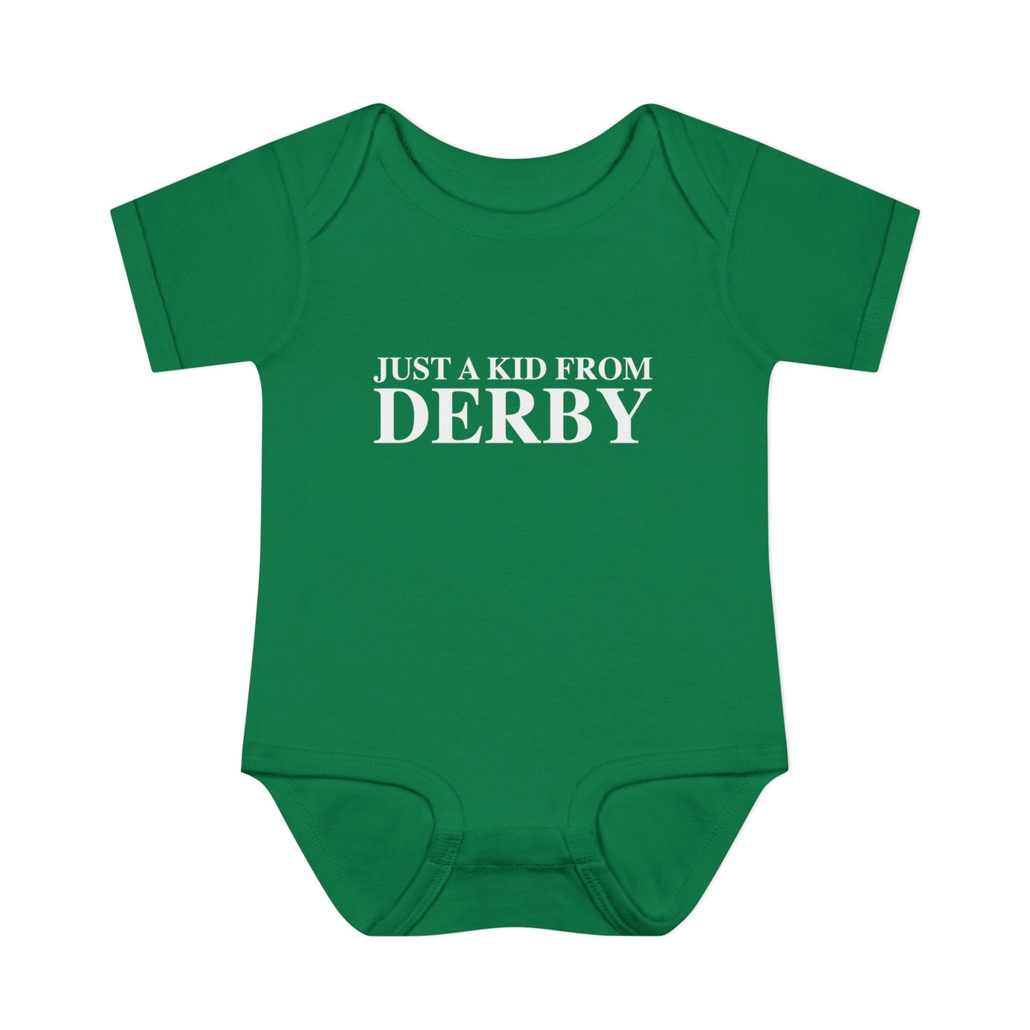 Just a kid from Derby Infant Baby Rib Bodysuit