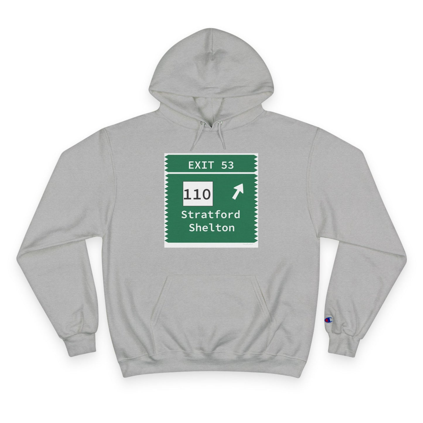 Vintage Merritt Parkway Exit 53 Sign Champion Hoodie