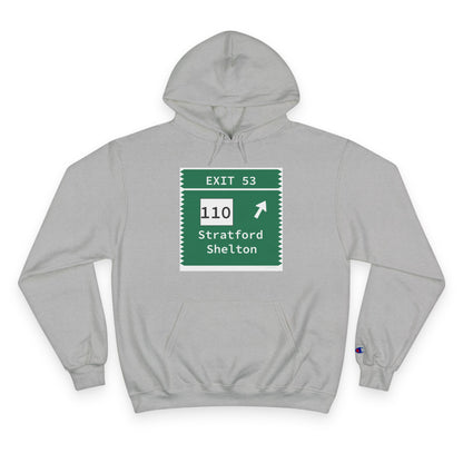 Vintage Merritt Parkway Exit 53 Sign Champion Hoodie