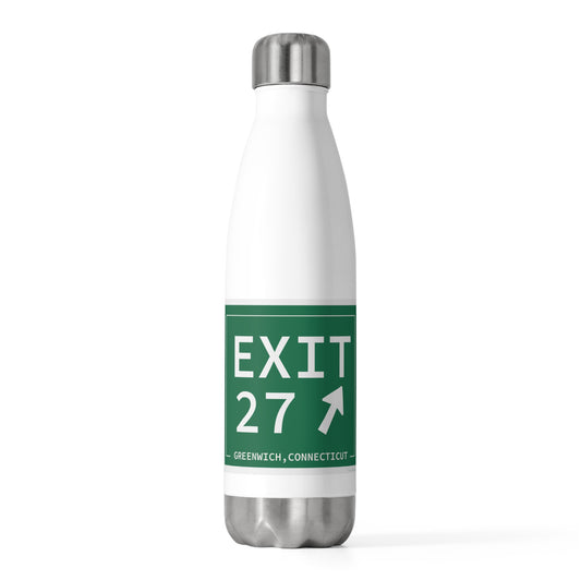 Vintage Exit 27 Merritt Parkway Sign 20oz Insulated Bottle