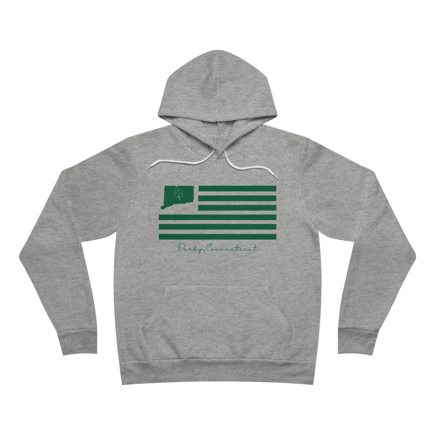 Derby Connecticut St. Patrick’s Day Flag Unisex Sponge Fleece Pullover Hoodie