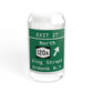 Vintage Merritt Parkway Exit 27 Sign Sipper Glass, 16oz