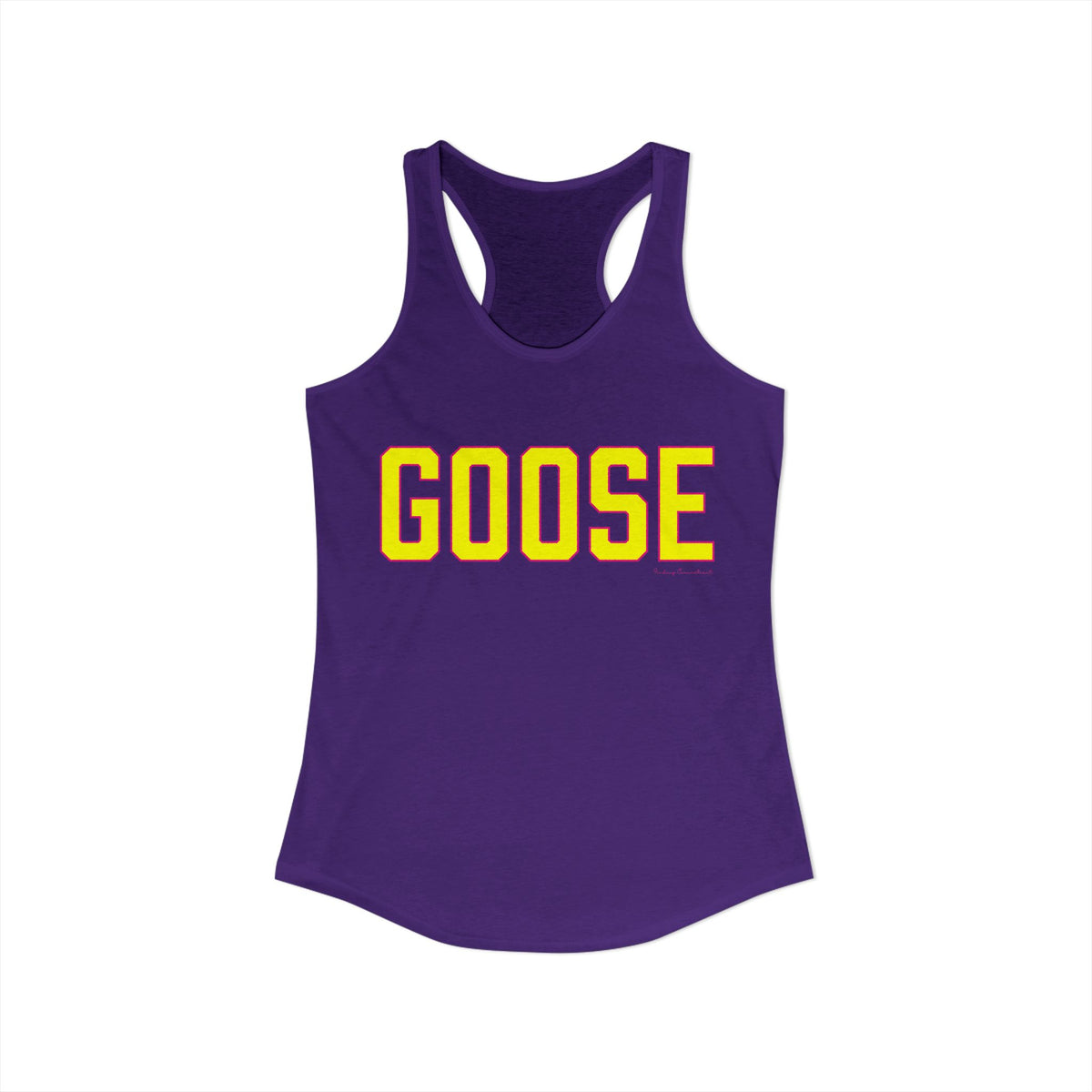 Goose Zip Code - Yellow & Pink Women's Ideal Racerback Tank Top