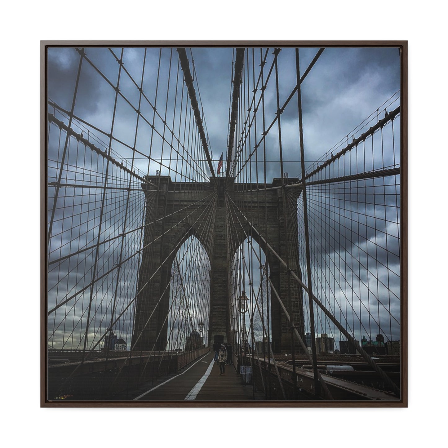 In the middle of the bridge Gallery Canvas Wraps, Square Frame