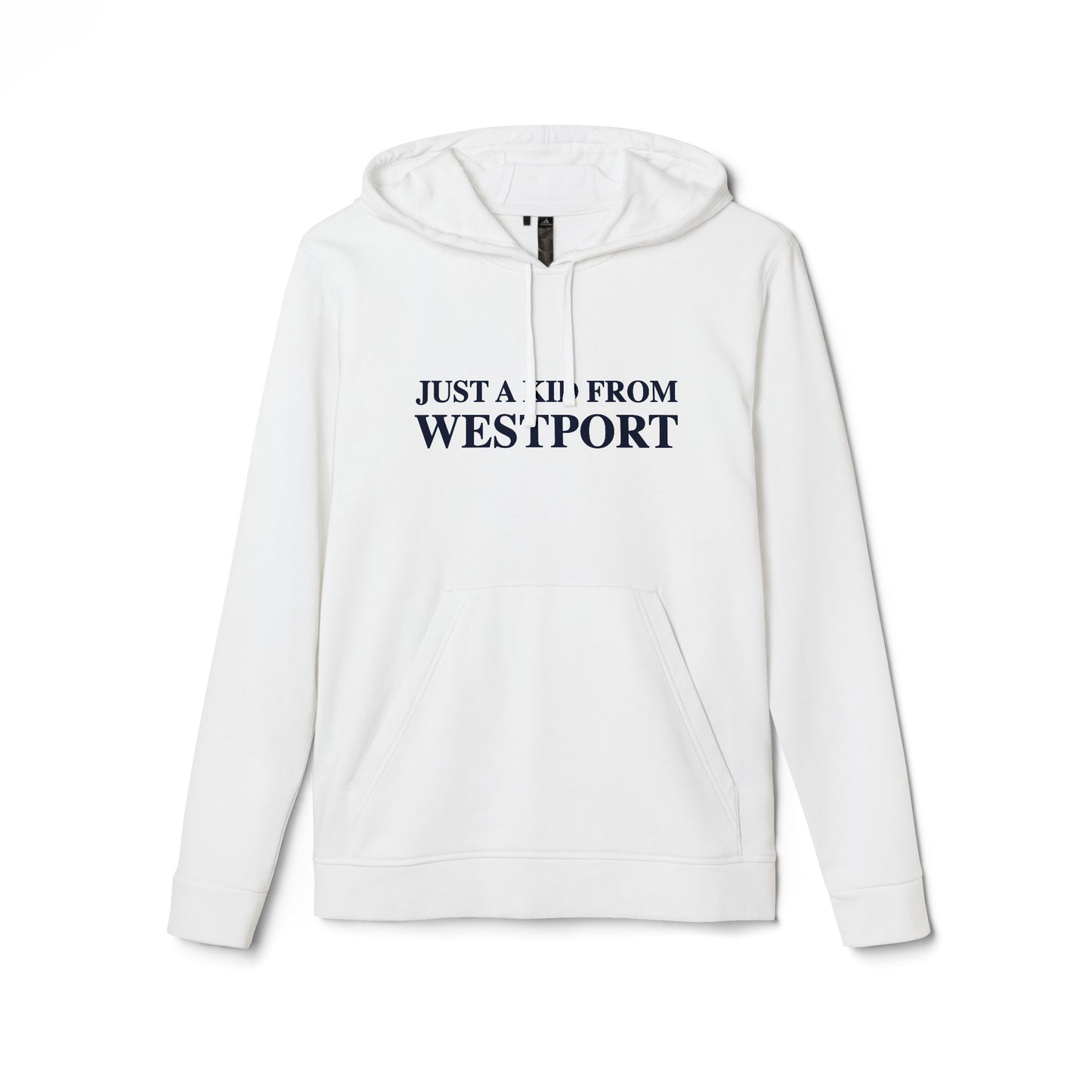 Just a kid from Westport adidas Unisex Fleece Hoodie Sweatshirt