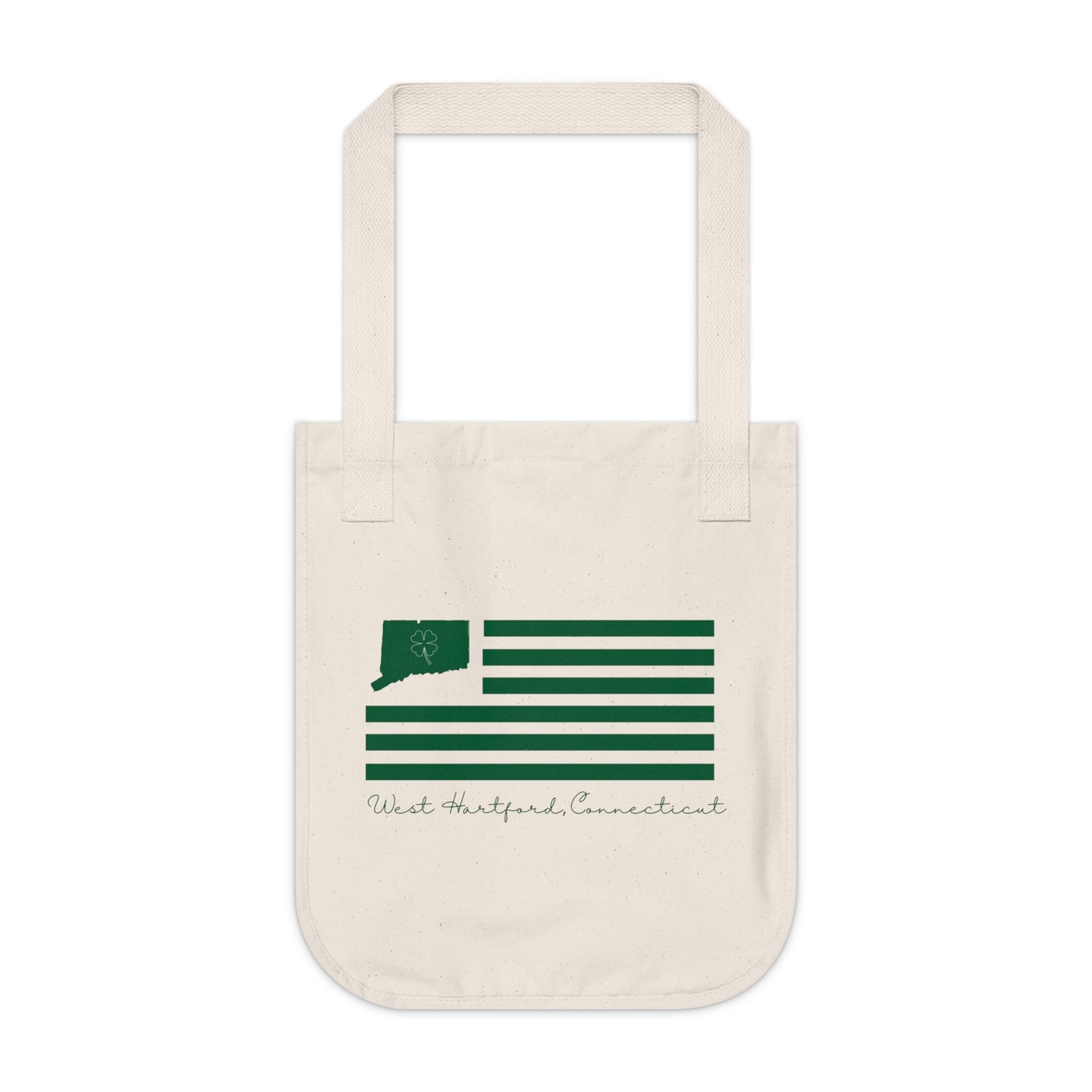 West Hartford Connecticut St. Patrick’s Day Flag Organic Canvas Tote Bag